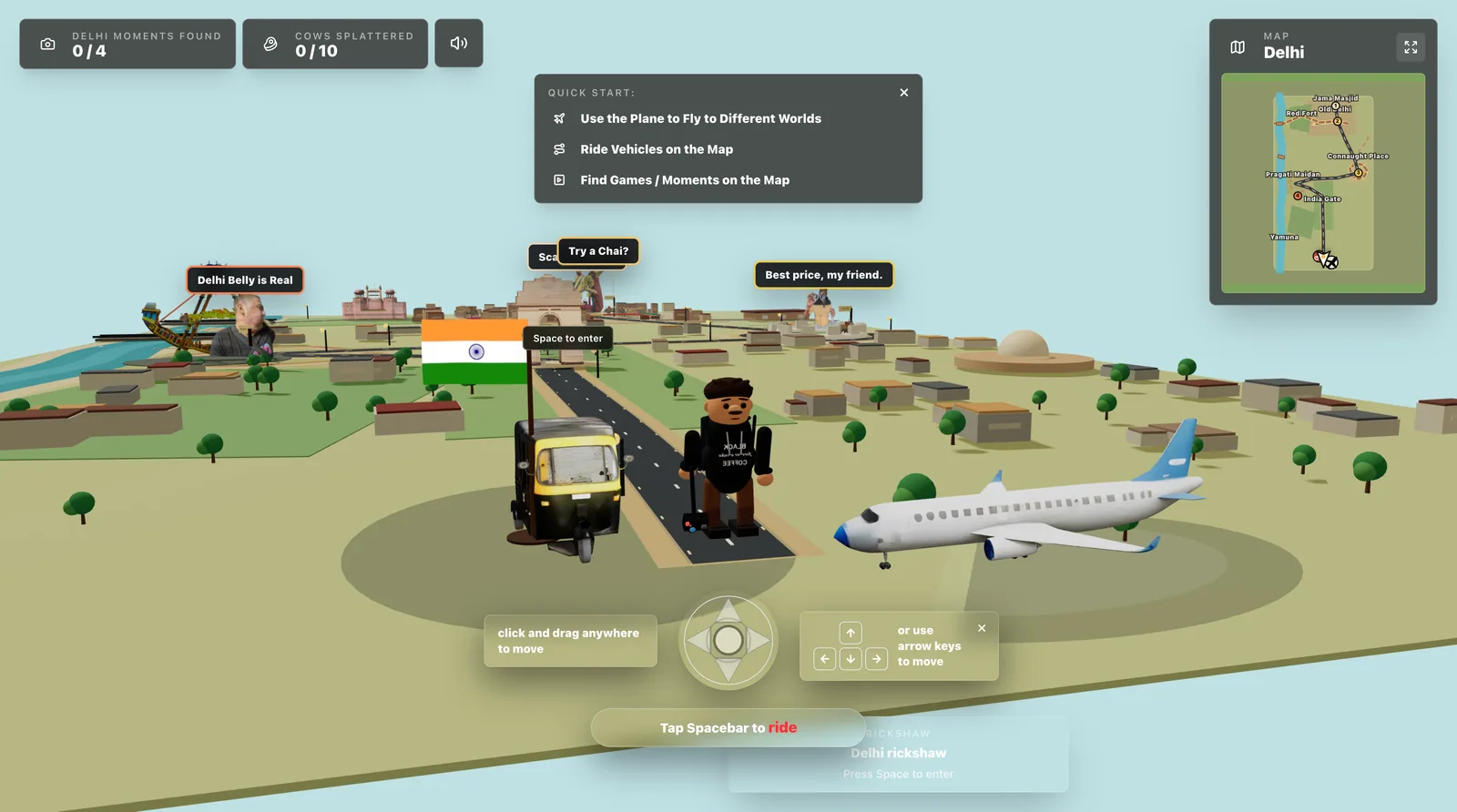 Delhi Moments map screenshot